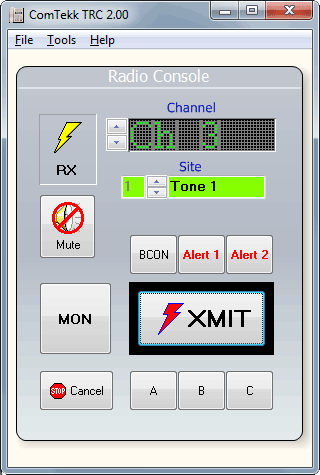 Tone remote console screen